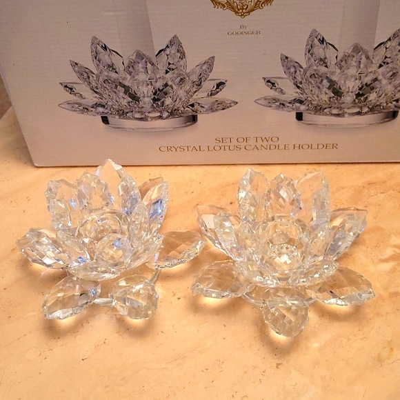 Godinger Accents Godinger Crystal Candle Holders Poshmark